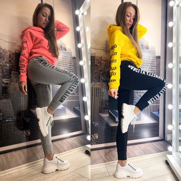 2019 women's sportswear two piece set2019 women's solid color printed sweater set, Gray
2019 women's sportswear two piece set2019 women's solid color printed sweater set, Gray