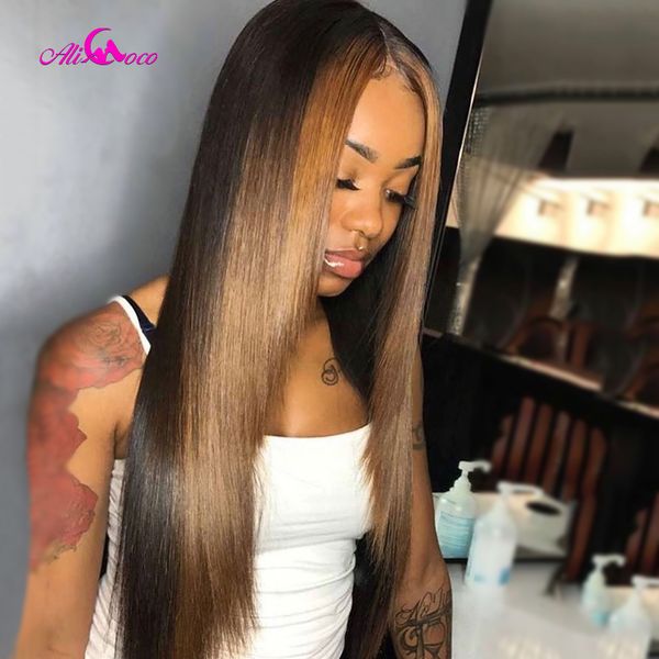 ali coco highlight colored human hair wigs pre plucked lace front human hair wigs ombre remy frontal wig for black women, Black;brown
ali coco highlight colored human hair wigs pre plucked lace front human hair wigs ombre remy frontal wig for black women, Black;brown