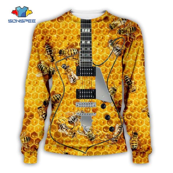 sonspee new fashion men pullover long sleeve bee guitar design 3d printed anime sweatshirts hoodies women casual streetwear, Black
sonspee new fashion men pullover long sleeve bee guitar design 3d printed anime sweatshirts hoodies women casual streetwear, Black