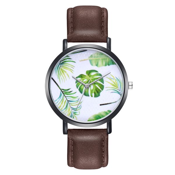 2019 fashion leave print dial beautiful plant pattern leather band quartz vogue watches, Slivery;brown
2019 fashion leave print dial beautiful plant pattern leather band quartz vogue watches, Slivery;brown
