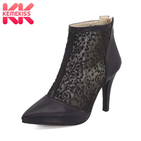 kemekiss solid color women spring boots thin heel patchwork mesh lace party women shoes daily casual mujer footwear size 31-44, Black
kemekiss solid color women spring boots thin heel patchwork mesh lace party women shoes daily casual mujer footwear size 31-44, Black