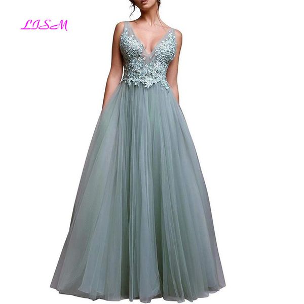deep v-neck flowers appliques beaded tulle prom dresses a-line long evening gowns backless party dress, White;black
deep v-neck flowers appliques beaded tulle prom dresses a-line long evening gowns backless party dress, White;black