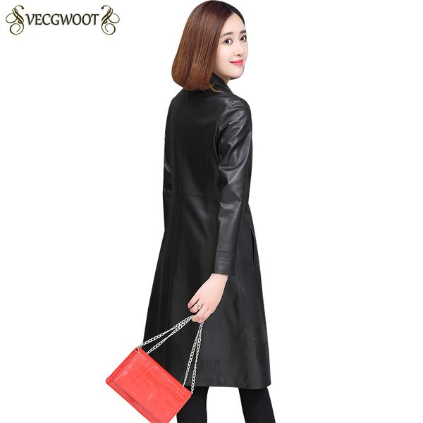 genuine leather coat women 2018 slim sheep skin coats autumn leather trench coat female long temperament coats large size hp342, Black
genuine leather coat women 2018 slim sheep skin coats autumn leather trench coat female long temperament coats large size hp342, Black