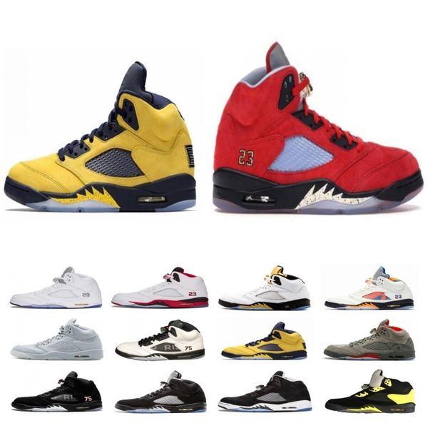 Top Fashion Michigan Inspire Trophy Room 5s Ice Blue Men Basketball Shoes 5 Laney Yellow Bred Red Suede Metallic Black Sports Sneakers
Top Fashion Michigan Inspire Trophy Room 5s Ice Blue Men Basketball Shoes 5 Laney Yellow Bred Red Suede Metallic Black Sports Sneakers