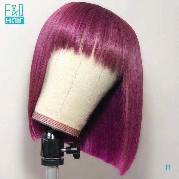 grape purple short bob lace front human hair wigs with bangs for women brazilian remy transparent lace 13x6 front wig 150%, Black;brown
grape purple short bob lace front human hair wigs with bangs for women brazilian remy transparent lace 13x6 front wig 150%, Black;brown