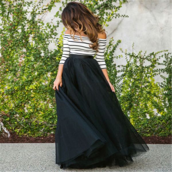 summer stylish women dress off shoulder striped 3 layers pleated tulle mesh long maxi dresses elegant party sundress clothing, Black;pink
summer stylish women dress off shoulder striped 3 layers pleated tulle mesh long maxi dresses elegant party sundress clothing, Black;pink