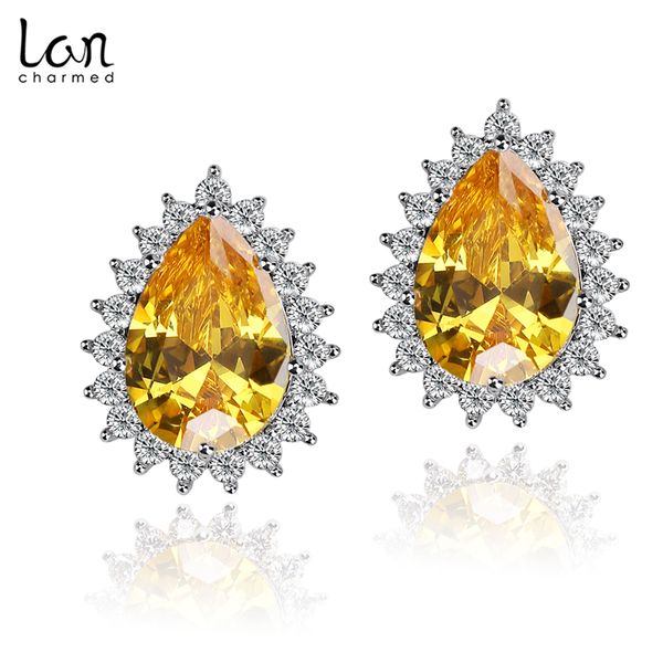 lancharmed cute yellow cz 925 sterling silver earring stud luxury chic cz stud earrings for women, Golden;silver
lancharmed cute yellow cz 925 sterling silver earring stud luxury chic cz stud earrings for women, Golden;silver
