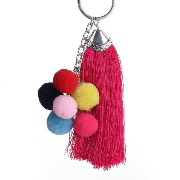 colorful fur ball design tassel keychain women bag handbag key ring car key holder pendant jewelry delicate keychain, Silver
colorful fur ball design tassel keychain women bag handbag key ring car key holder pendant jewelry delicate keychain, Silver