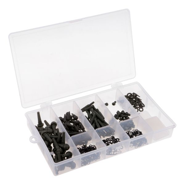 240pcs carp fishing tackle kit hair rigs combo box accessories snap, swivels,run rings
240pcs carp fishing tackle kit hair rigs combo box accessories snap, swivels,run rings
