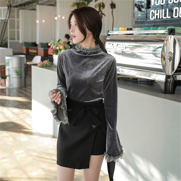 autumn lacework collar tunic peplum flare long sleeve shirt stylish vintage velvet blouses girl blouse women, White
autumn lacework collar tunic peplum flare long sleeve shirt stylish vintage velvet blouses girl blouse women, White