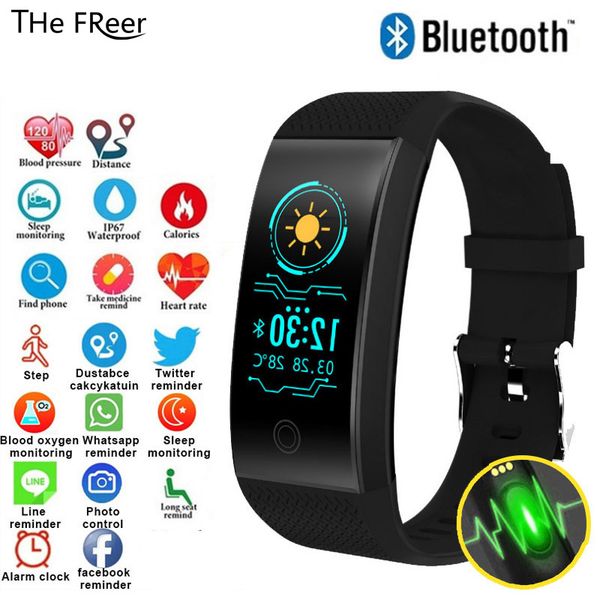 color screen fitness bracelet women men kids smart band pedometer bracelet heart rate monitor waterproof tracker watch clock, Blue
color screen fitness bracelet women men kids smart band pedometer bracelet heart rate monitor waterproof tracker watch clock, Blue