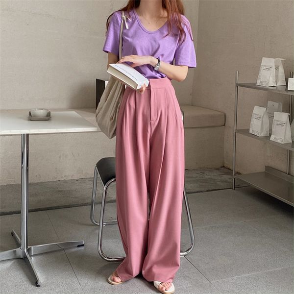 hzirip raspberry pink high waist large size 2020 comfortable loose leisure streetwear chic all match solid straight pants, Black;white
hzirip raspberry pink high waist large size 2020 comfortable loose leisure streetwear chic all match solid straight pants, Black;white