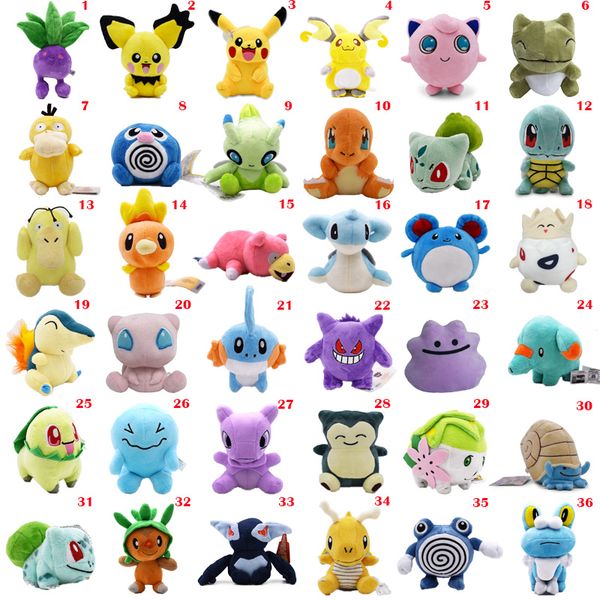 36 styles anime doll pikachu poliwag bulbasaur charmander lapras snorlax stuffed peluche plush toy christmas gift for children
36 styles anime doll pikachu poliwag bulbasaur charmander lapras snorlax stuffed peluche plush toy christmas gift for children