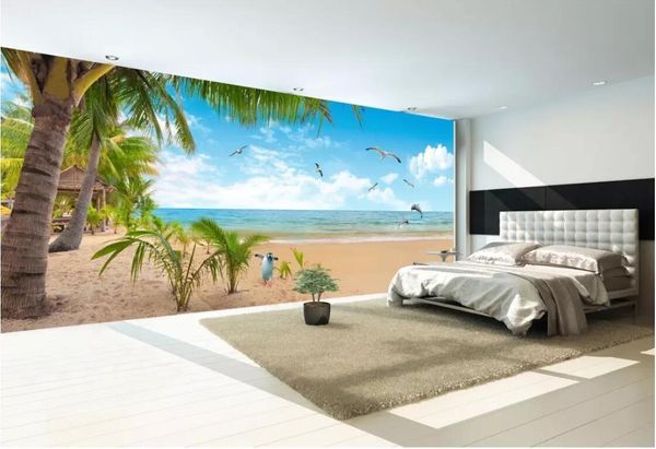 

3d wallpaper custom p mural sea view room full scene huge ultra high definition landscape painting landscape 3d home improvement