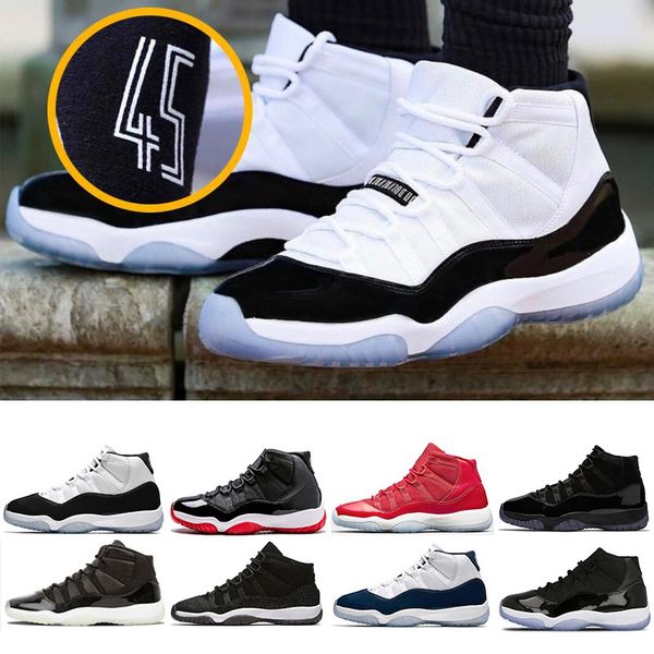 11s basketball shoes concord 45 mens designer trainers sneakers platinum tint prom night gym red 11 bred womens size 5.5-13
11s basketball shoes concord 45 mens designer trainers sneakers platinum tint prom night gym red 11 bred womens size 5.5-13