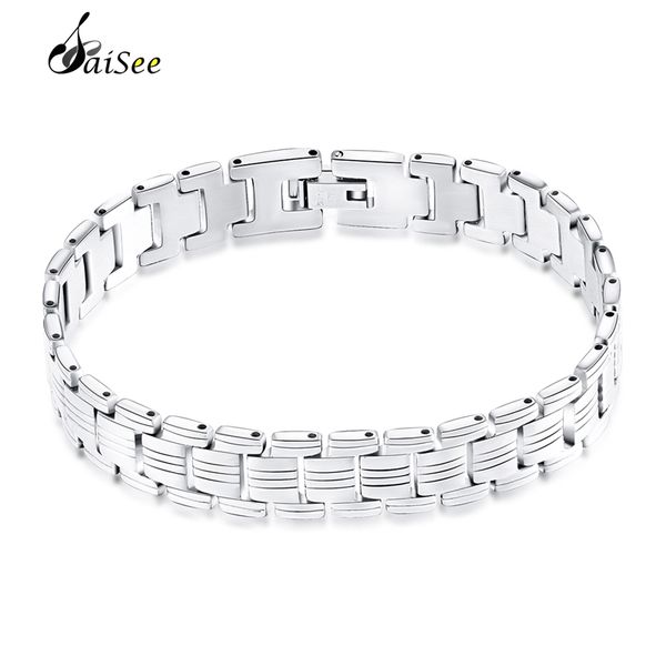saisee silver 316l stainless steel bracelets men chain link bracelets cuff wristband bangles men jewelry wholesale, Black
saisee silver 316l stainless steel bracelets men chain link bracelets cuff wristband bangles men jewelry wholesale, Black