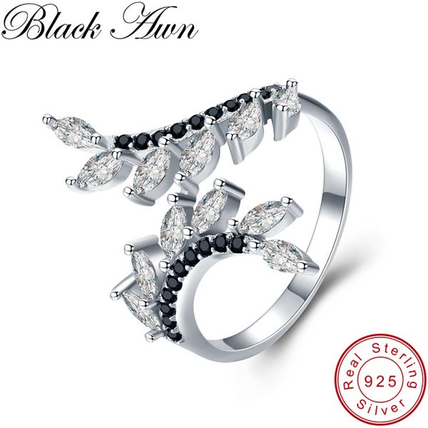 black awn real 925 sterling silver ring black spinel flower open finger rings for women sterling silver jewelry g029, Golden;silver
black awn real 925 sterling silver ring black spinel flower open finger rings for women sterling silver jewelry g029, Golden;silver
