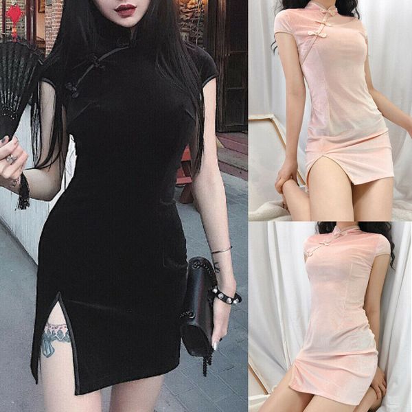 women chinese style qipao dress new summer lady vintage cheongsam clasp split chi-pao party chinese dresses robes clubwear, Black;gray
women chinese style qipao dress new summer lady vintage cheongsam clasp split chi-pao party chinese dresses robes clubwear, Black;gray