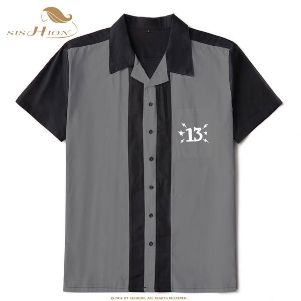 sishion men's 50s male clothing rockabilly style casual cotton mens shirts short sleeve bowling casual button-down shirts st127, White;black
sishion men's 50s male clothing rockabilly style casual cotton mens shirts short sleeve bowling casual button-down shirts st127, White;black