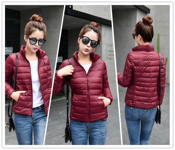Winter Slim Womens Down Jackets Thin Long Sleeve Stand Collar Ladies Parkas Designer
Winter Slim Womens Down Jackets Thin Long Sleeve Stand Collar Ladies Parkas Designer