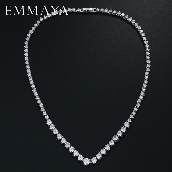 emmaya aaa zircons stunning round cz crystal necklaces and luxury bridal party jewelry for wedding, Silver
emmaya aaa zircons stunning round cz crystal necklaces and luxury bridal party jewelry for wedding, Silver