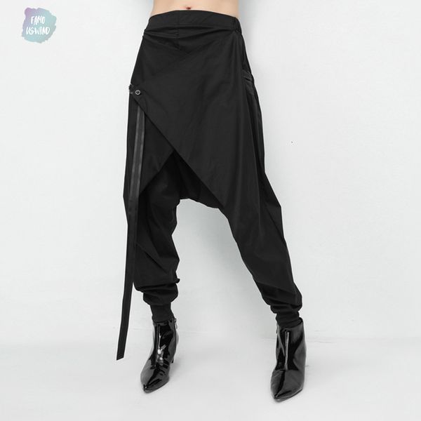 2019 spring pants black loose elastic waist lace up spliced casual harem personality fashion new womens la982, Black;white
2019 spring pants black loose elastic waist lace up spliced casual harem personality fashion new womens la982, Black;white