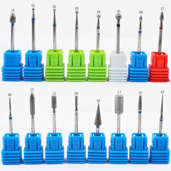 17 types diamond nail art drill bit rotary round burr cuticle clean electric for manicure salon tools pedicure mill accessories
17 types diamond nail art drill bit rotary round burr cuticle clean electric for manicure salon tools pedicure mill accessories