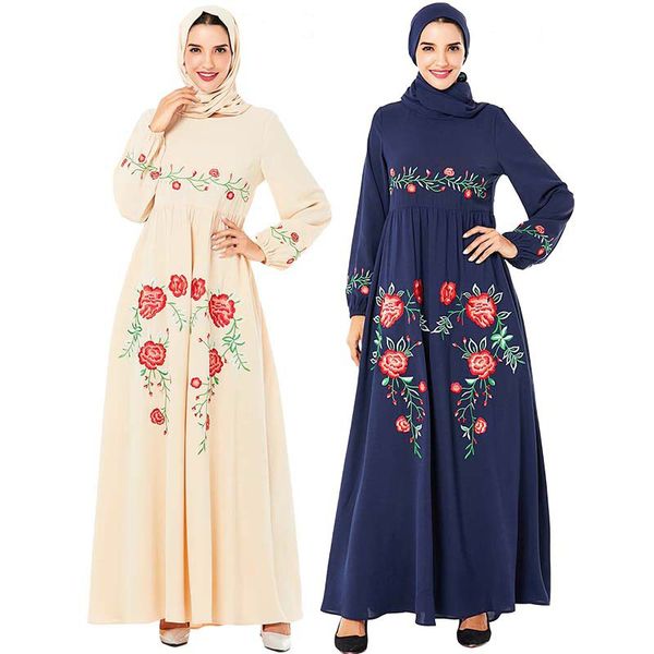 women maxi abaya dresses floral embroidery muslim long dress arabian kimono islamic muslim robes middle east dubai clothing new, Red
women maxi abaya dresses floral embroidery muslim long dress arabian kimono islamic muslim robes middle east dubai clothing new, Red