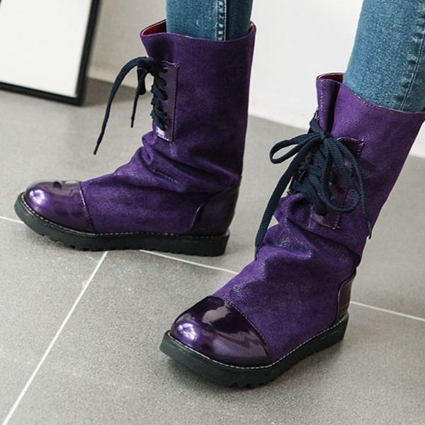 youyedian winter boots women leather boot women lace-up artificial leather patchwork shoes motorcycle boots western botas 9m3, Black
youyedian winter boots women leather boot women lace-up artificial leather patchwork shoes motorcycle boots western botas 9m3, Black