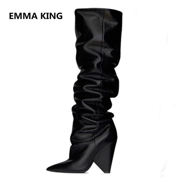 2019 new spike heels over the knee boots women pointed toe pleated shoes woman winter fashion high heels ladies long knight boot, Black
2019 new spike heels over the knee boots women pointed toe pleated shoes woman winter fashion high heels ladies long knight boot, Black