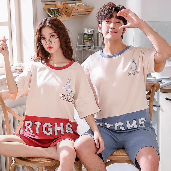 new summer 100%cotton couple pajamas set short sleeve casual soft plus size -3xl lovers homewear clothing sleepwear nightwear, Blue;gray
new summer 100%cotton couple pajamas set short sleeve casual soft plus size -3xl lovers homewear clothing sleepwear nightwear, Blue;gray