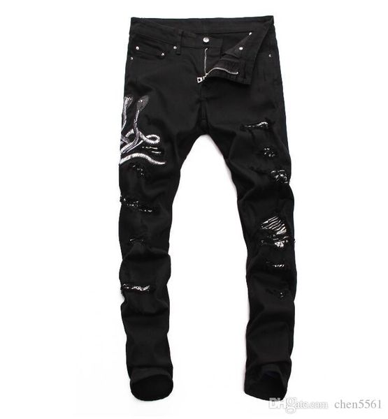 2020 мужские джинсы марка проблемные ripped байкер джинсы slim fit motorcycle biker denim джинсы модельер штаны, Blue
2020 мужские джинсы марка проблемные ripped байкер джинсы slim fit motorcycle biker denim джинсы модельер штаны, Blue