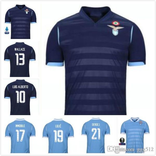 19 20 lazio tthailand soccer jersey home blue third black #17 immobile #21 sergej #19 lulic #10 luis alberto 2019 2020 football shirt, Black;yellow
19 20 lazio tthailand soccer jersey home blue third black #17 immobile #21 sergej #19 lulic #10 luis alberto 2019 2020 football shirt, Black;yellow