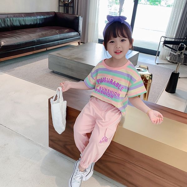 baby girl wear casual wear casual 2020 girl's foreign style striped two-piece suit children's short-sleeved sports summer suit
baby girl wear casual wear casual 2020 girl's foreign style striped two-piece suit children's short-sleeved sports summer suit
