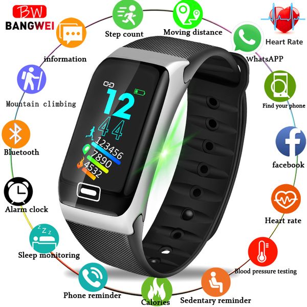 bangwei fitness smart watch men's sports tracker pedometer heart rate waterproof watch for android ios, Slivery;brown
bangwei fitness smart watch men's sports tracker pedometer heart rate waterproof watch for android ios, Slivery;brown