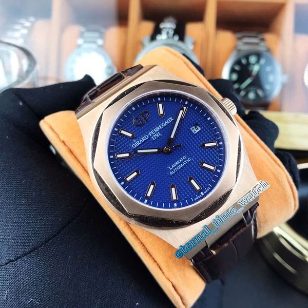 version gp laureato 81005-52-232-bb6a blue dial japan miyota 82s5 automatic sapphire mens watch rose gold case leather strap watches, Slivery;brown
version gp laureato 81005-52-232-bb6a blue dial japan miyota 82s5 automatic sapphire mens watch rose gold case leather strap watches, Slivery;brown