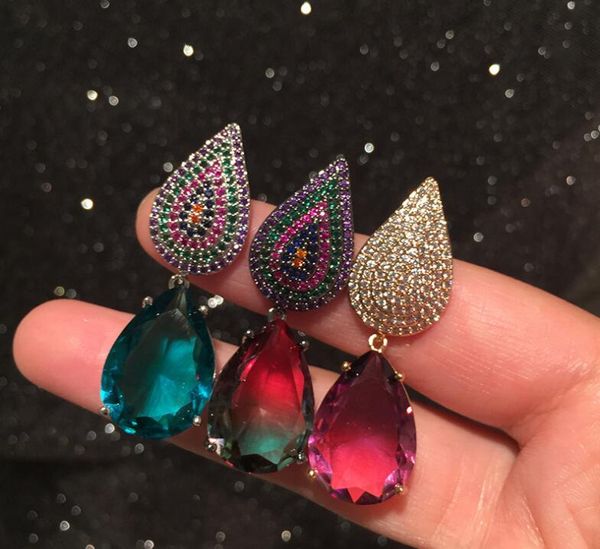 color crystal s925 silver needle super fairy sweet temperament bright transparent water drop tassel earring
color crystal s925 silver needle super fairy sweet temperament bright transparent water drop tassel earring