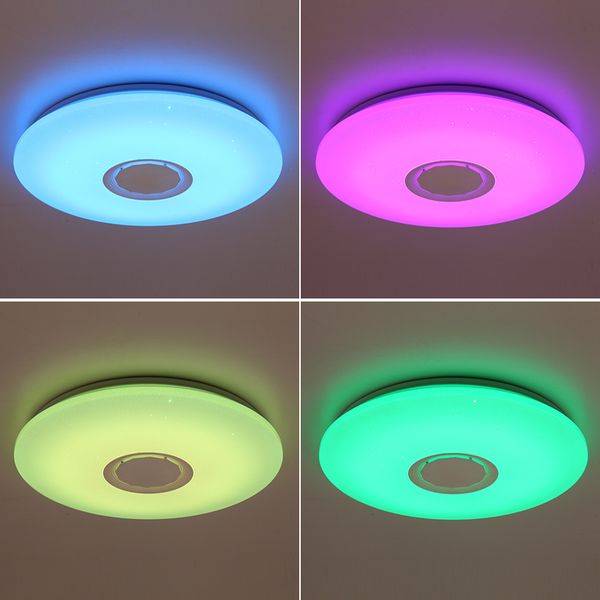 Modern Led Ceiling Lights Rgb Blutooth Ceiling Lamp Dimmable 25w 36w 52w App Remote Control Music Light For Bedroom Kids Room