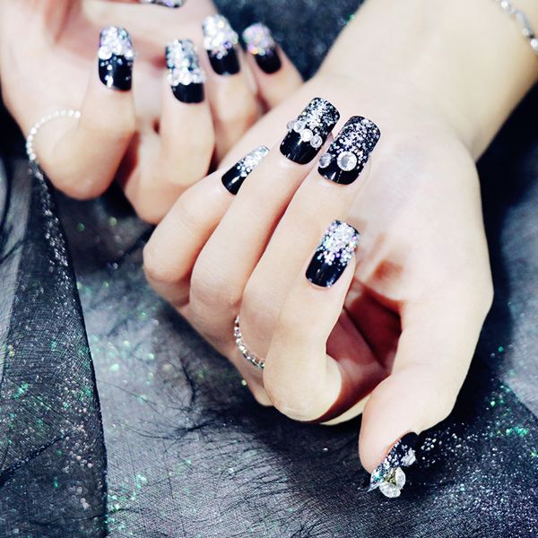 mysterious black dark diamond french false nail with design pre-design short round head press on nails art lot with glue 24count, Red;gold
mysterious black dark diamond french false nail with design pre-design short round head press on nails art lot with glue 24count, Red;gold