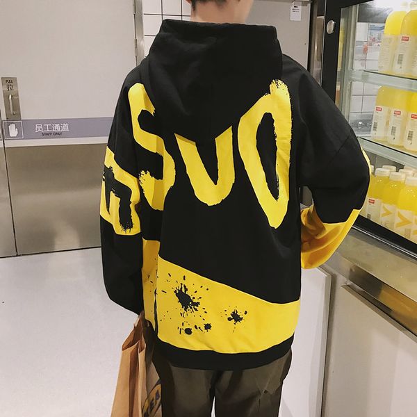 2019 hip hop color block patchwork hoodie sweatshirts menhooded pullover mens fashion streetwear hoodies, Black
2019 hip hop color block patchwork hoodie sweatshirts menhooded pullover mens fashion streetwear hoodies, Black