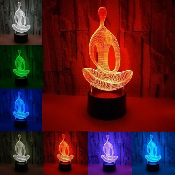 7 color acrylic meditation yoga 3d led nightlight bedroom lamp livingroom lights desk table decoration touch switch night light
7 color acrylic meditation yoga 3d led nightlight bedroom lamp livingroom lights desk table decoration touch switch night light