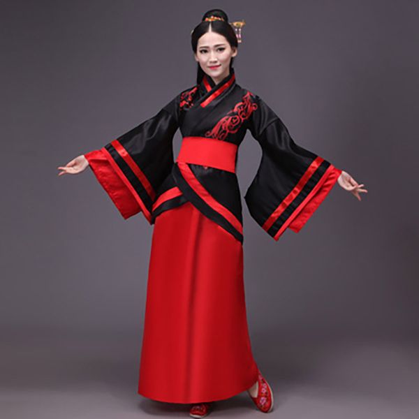 woman hanfu traditional costumes stage dance dress chinese tang suit performance hanfu female cheongsam, Black;red
woman hanfu traditional costumes stage dance dress chinese tang suit performance hanfu female cheongsam, Black;red