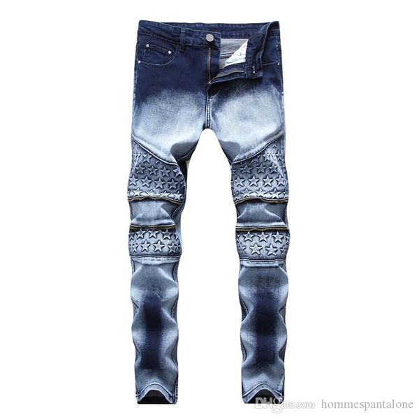 mans fashion light blue jeans spring designer mid waist pants casual stars printed man pencil pants
mans fashion light blue jeans spring designer mid waist pants casual stars printed man pencil pants