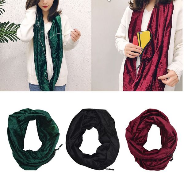80-100cm women double layer hidden zipper pocket infinity loop scarf pleuche velvet glitter solid color winter blanket wrap w77
80-100cm women double layer hidden zipper pocket infinity loop scarf pleuche velvet glitter solid color winter blanket wrap w77