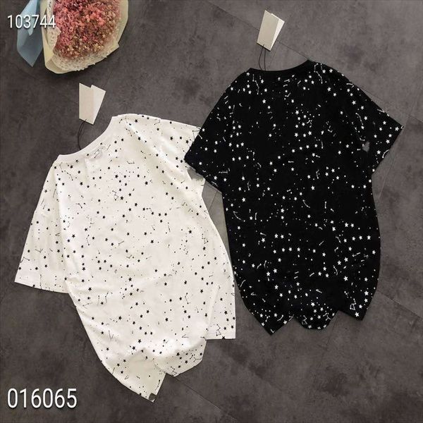 160025 heavy industry stamping gypsophila t-shirt men women couple matching short-sleeve fashionable half sleeves, White
160025 heavy industry stamping gypsophila t-shirt men women couple matching short-sleeve fashionable half sleeves, White