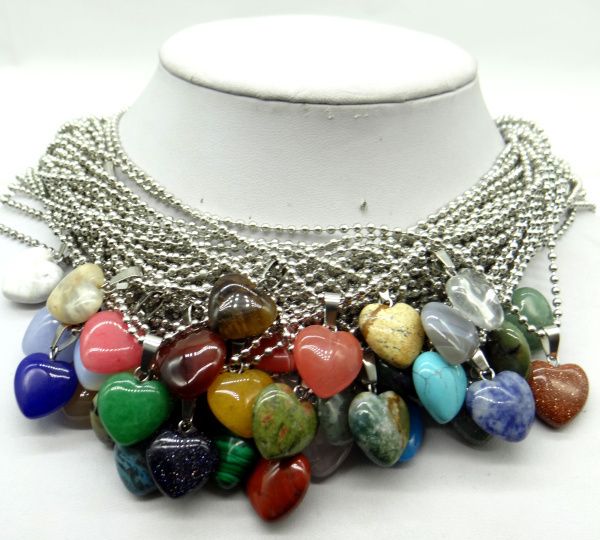 natural stone 16mm turquoises quartz crystal tiger eye opal charms heart-shaped pendant for diy stainless steel necklace jewelry, Silver
natural stone 16mm turquoises quartz crystal tiger eye opal charms heart-shaped pendant for diy stainless steel necklace jewelry, Silver