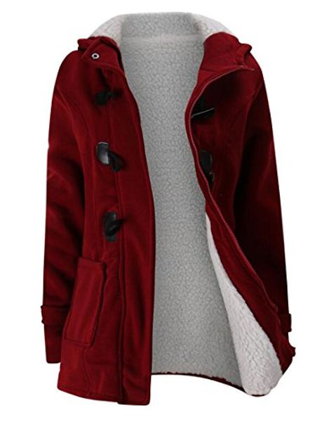 womens winter coat hooded medium long long sleeve warm thicken fleece sherpa lined button hooded coat, Black
womens winter coat hooded medium long long sleeve warm thicken fleece sherpa lined button hooded coat, Black