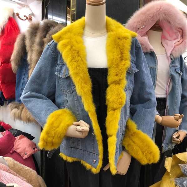 winter new korean version wild fashion heavy work real fur collar thickening plus cotton denim cotton clothing women's tide, Black;brown
winter new korean version wild fashion heavy work real fur collar thickening plus cotton denim cotton clothing women's tide, Black;brown