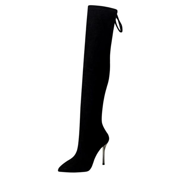платформа женская мода насосы над коленом boots suede острым носом sexy stiletto высокие каблуки металлические длинные пинетки обувь, Black
платформа женская мода насосы над коленом boots suede острым носом sexy stiletto высокие каблуки металлические длинные пинетки обувь, Black