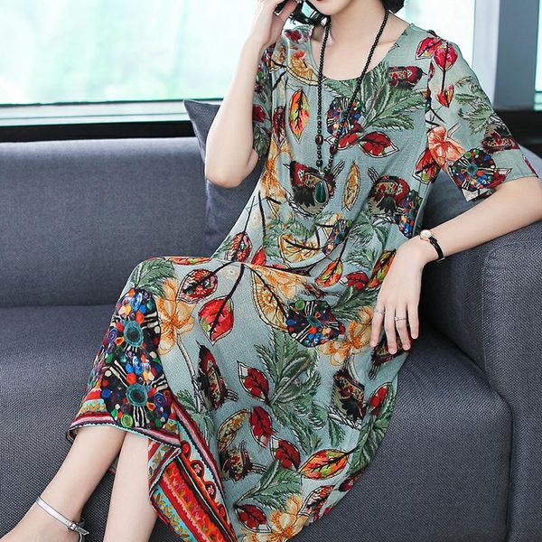 plus size elegant chiffon silk dress 2019 summer casual vintage o-neck women dresses fashion patchwork print dresses vestidos, Black;gray
plus size elegant chiffon silk dress 2019 summer casual vintage o-neck women dresses fashion patchwork print dresses vestidos, Black;gray